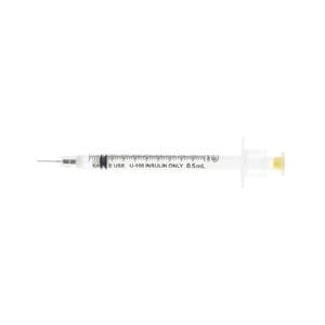 VanishPoint Insulin Syringe 30gx5/16" 0.5mL Safety Device No Dead Space 100/Bx