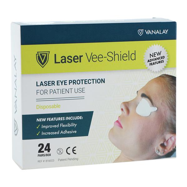 Eye Shield Laser Safety Vee-Shield White 24/Bx