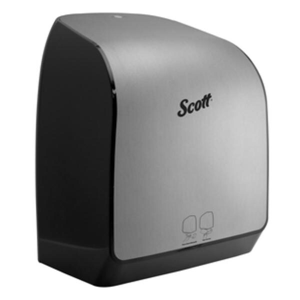 Scott Pro Paper Towel Dispenser Silver Faux Stainless Steel w/ Tchlss Dspnsr Ea