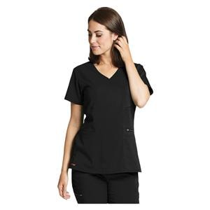 Greys Anatomy Stretch Scrub Top V-Neck 3 Pockets 5X Large Black Womens Ea