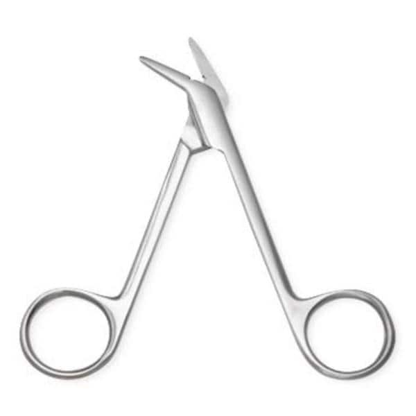 Wire Cutting Scissors Angled 4-3/4" Stainless Steel Single-Use 20/Ca