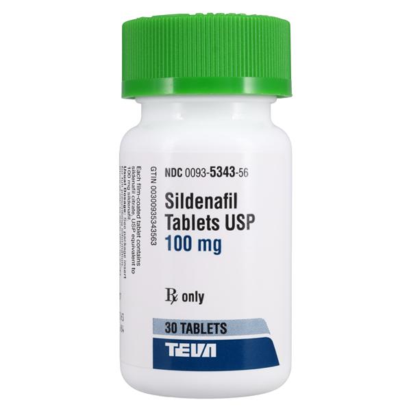 Sildenafil Tablets 100mg Bottle 30/Bottle Each