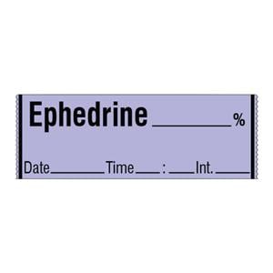 Anesthesia Label Ephdrn % Dt/Tm 1" Core Size/Tape Form Violet 1/2x500" 500/Rl