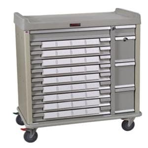 Standard Line Med-Bin Cart 23.5x43x45.75" (14) Drawer Key Lock