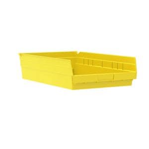 Shelf Bin Yellow Plastic 17-7/8x11-1/8x4" 12/Ca