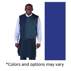 X-Ray Apron/Vest Royal Blue M Ld-Fr Vst 26x25"/Aprn 22.5x47-50 .5 Frnt Prtctn Ea