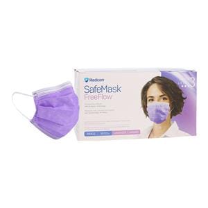 SafeMask FreeFlow Procedure Mask ASTM Level 3 Fog-Free Strip Lav Adult 50/Bx