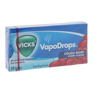 Vicks VapoDrops Cough Drops 3.3mg Cherry 20/Bx