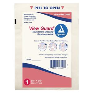 View Guard Film Transparent Dressing 2-3/8x2-3/4" Sterile Rectangle Clear