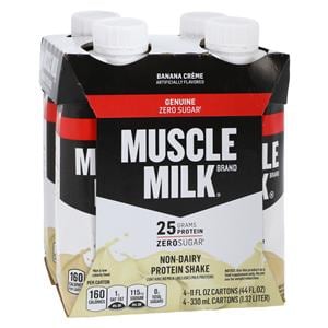 Muscle Milk Protein Shake Genunine RTD Banana Creme 11oz Carton 12/Ca