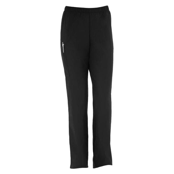 Fundamentals Scrub Pant Poly/Ctn w/ Sl Rls 2 Pockets Medium Black Womens Ea