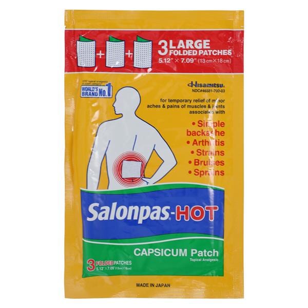 Salonpas Hot Patch 3/Pk