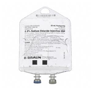 IV Solution Solution 0.9% Sodium Chloride 25mL Bag 116/Ca