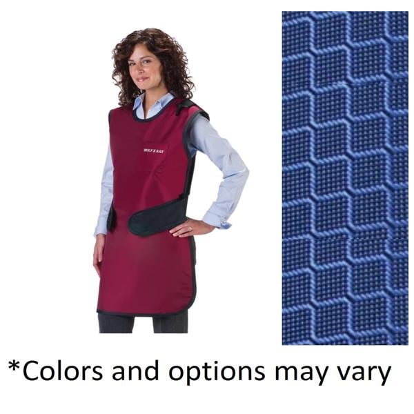 Easy Wrap Apron Shimmering Blu Adlt Unsx 24x40 LdFr/.5mm W/ Pckt / Thyrd Clr Ea