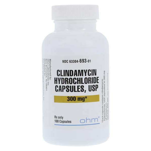 Clindamycin HCl Capsules 300mg Bottle 100/Bottle Each