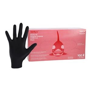 Orca Nitrile General Purpose Gloves Medium Black, 10 BX/CA