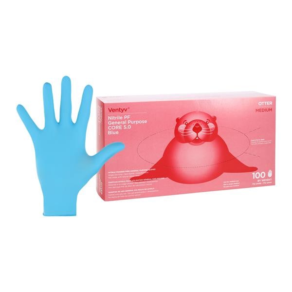 Otter Nitrile General Purpose Gloves Medium Blue, 10 BX/CA