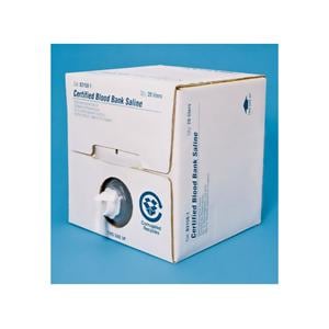 Blood Bank Saline Cubitainer pH 6.0-7.5 10L Ea