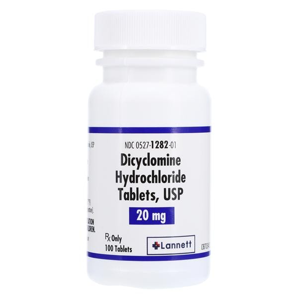 Dicyclomine HCl Tablets 20mg Bottle 100/Bt