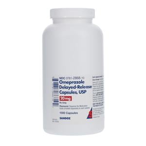 Omeprazole DR Delayed-Release Capsules 20mg Bottle 1000/Bottle Each