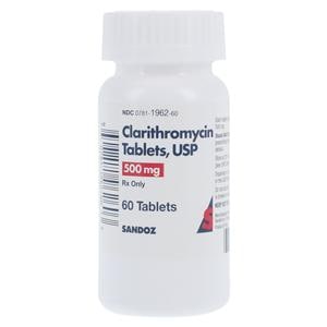 Clarithromycin Tablets 500mg Bottle 60/Bottle Each