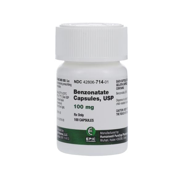 Benzonatate Capsules 100mg Bottle 100/Bottle Each