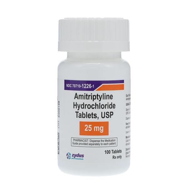 Amitriptyline HCl Tablets 25mg Bottle 100/Bottle Each