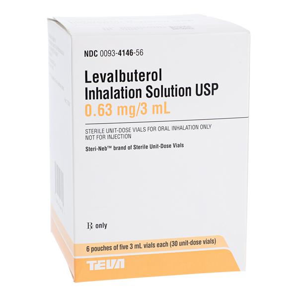 Levalbuterol Inhalation Solution 0.63mg Vial 3mL 30/Package