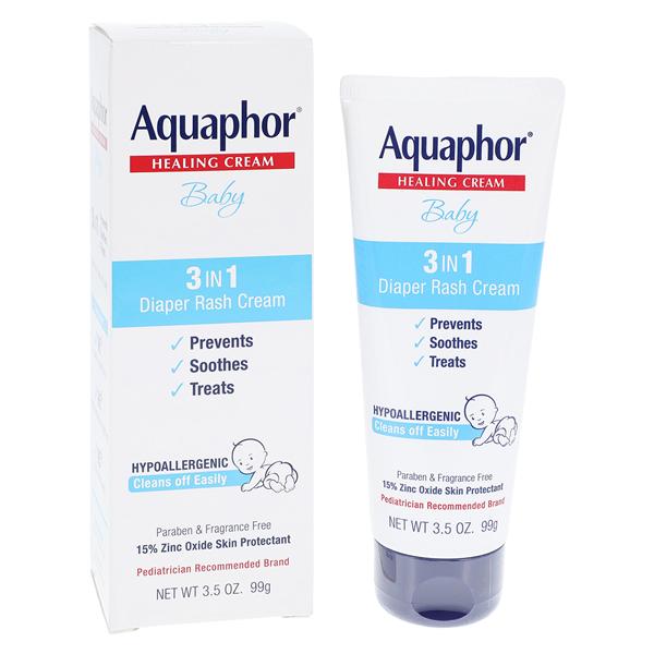 Aquaphor Diaper Rash Cream Zinc Oxide 15% Bby Disposable Fragrance Free 3.5oz/Tb