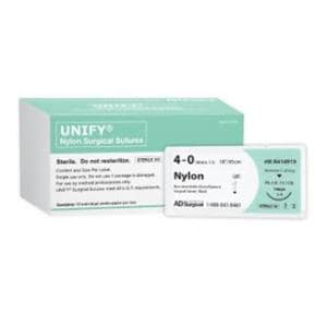 Unify Suture 5-0 18" Nylon Monofilament PS-3 Black 12/Bx