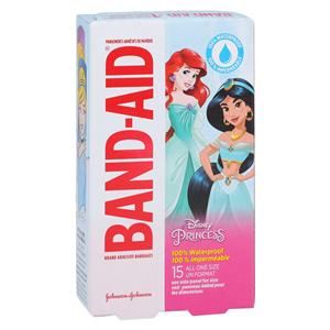 Band-Aid Bandage Waterproof 3/4x2-1/3  Disney Princesses Sterile 15/Bx