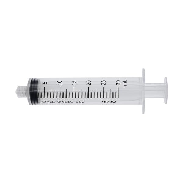 Nipro General Use Syringe 30cc Clear Low Dead Space 50/Bx