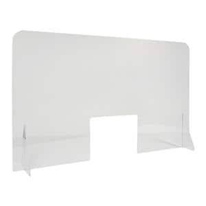 Sneeze Guard Safety Barrier 3.3 Feet x 2 Feet Clear Ea