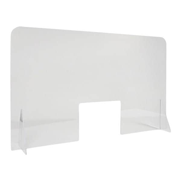 Sneeze Guard Safety Barrier 3.3 Feet x 2 Feet Clear Ea