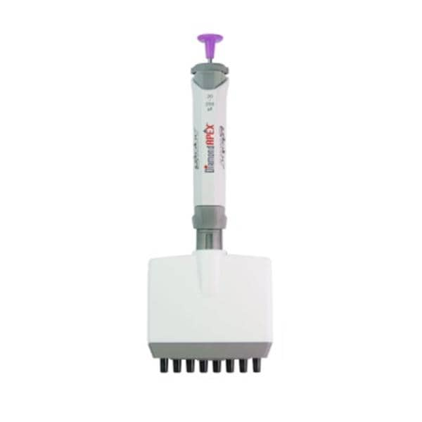 Diamond Apex Adjustable Volume Pipette 5-50uL Yellow Ea