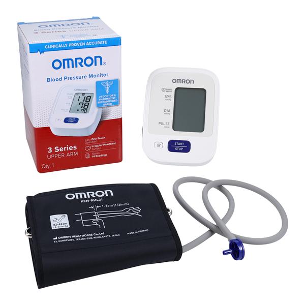 3 Series Blood Pressure Monitor Pocket Black/White Upper Arm Digital Display Ea, 10 EA/CA