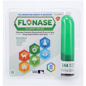 Flonase Allergy Spray 50mcg 144 Sprays .62oz/Bt, 12 BT/CA