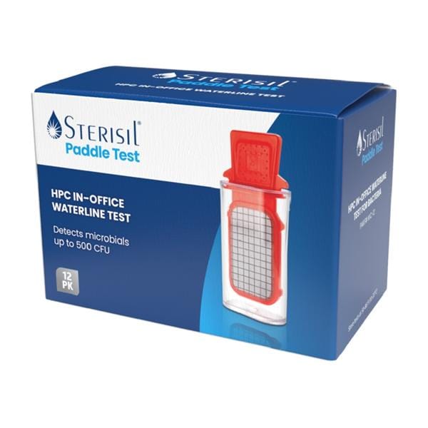 Sterisil Paddle In-Office Water Test Kit Pack 12/Bx