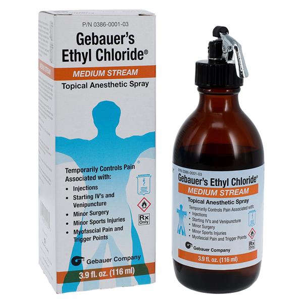 Ethyl Chloride Topical Spray Medium Stream Bottle 3.9oz 4/Package