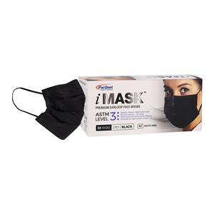 iMask Premium Mask ASTM Level 3 Black 50/Bx