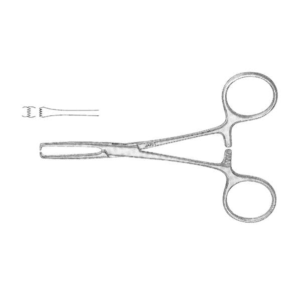 Jarit Allis Tissue Forceps Straight 7-3/8" Non-Sterile Ea