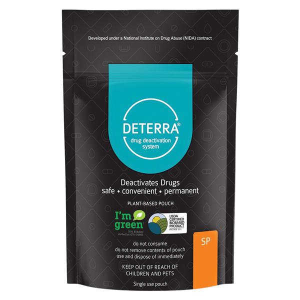 Deterra Drug Disposal System Sm StndUp Pch 15 Pls/2oz/2 Ptch Activated Carbon Ea