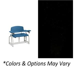 Phlebotomy Chair Black Vinyl 700lb Capacity Ea