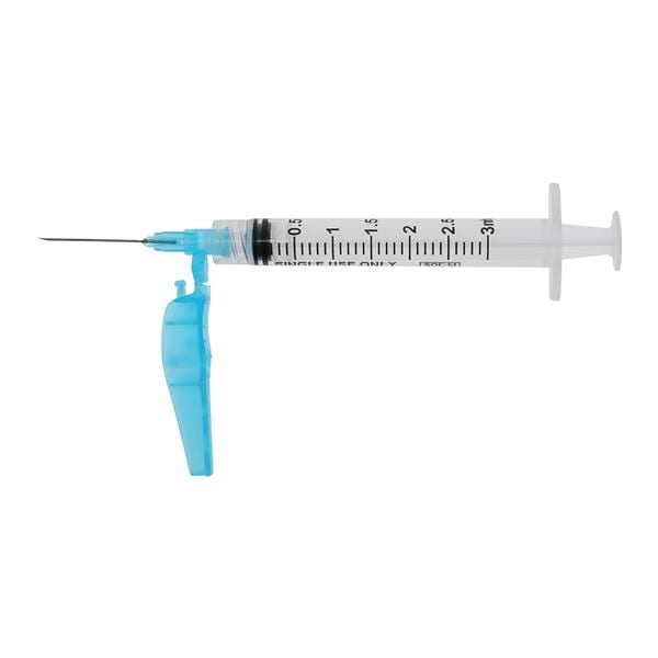 Sol-Care Safety Needle/ Syringe 23gx1" 3mL Luer Lock Safety Shield LDS 50/Bx