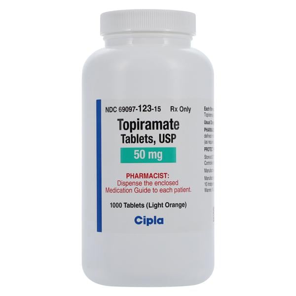 Topiramate Tablets 50mg Bottle 1000/Bt