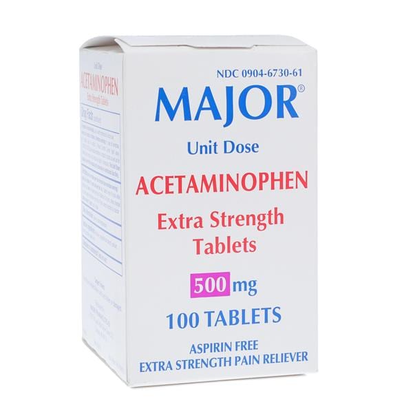 Acetaminophen Tablets 500mg Extra Strength 100/Pk