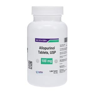 Allopurinol Tablets 100mg Bottle 1000/Bottle Each