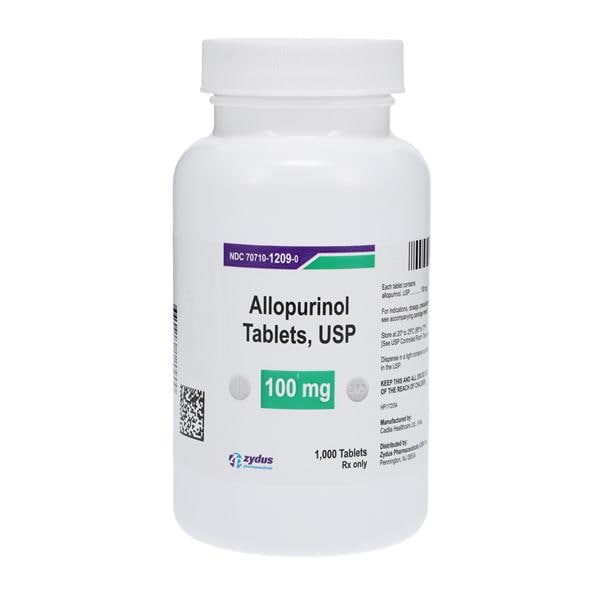 Allopurinol Tablets 100mg Bottle 1000/Bt