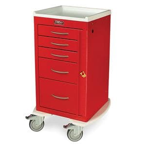 M-Series Mini Cart 5" Ball-Bearing Tente Caster (5) Drawer Breakaway Lock