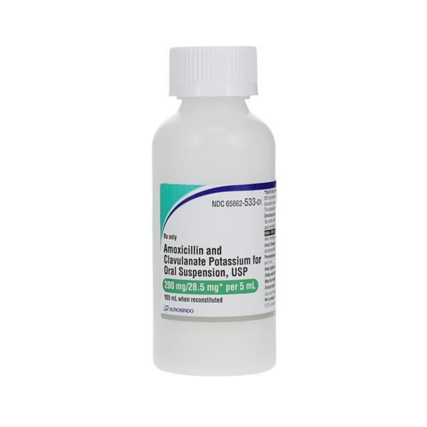 Amoxicillin/Clavulanate Potassium Oral Susp 200mg/28.5mg/5mL Orng Btl 100mL Each